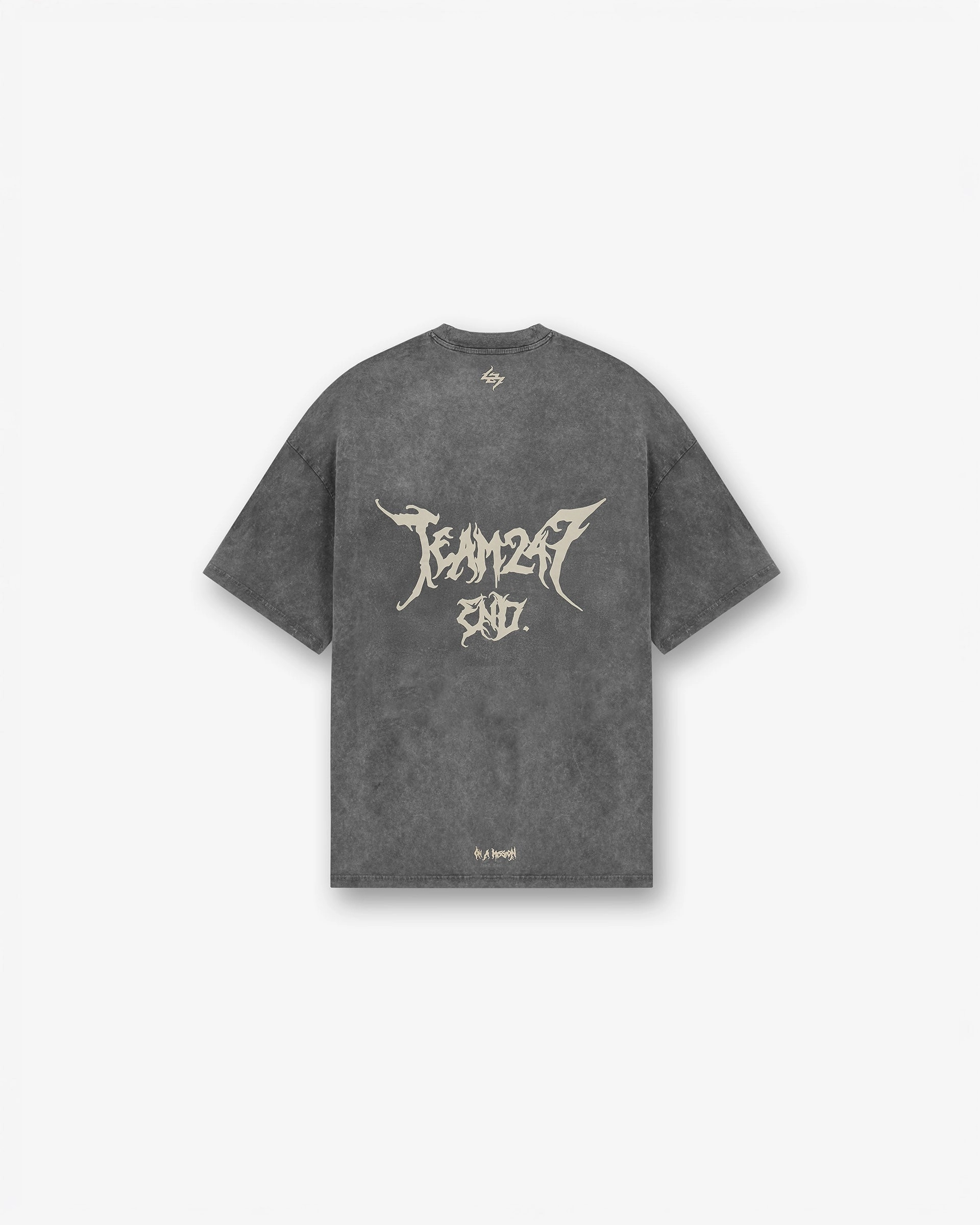 Team 247 X END Oversized T-Shirt - Washed Grey Casual Layering Wear
