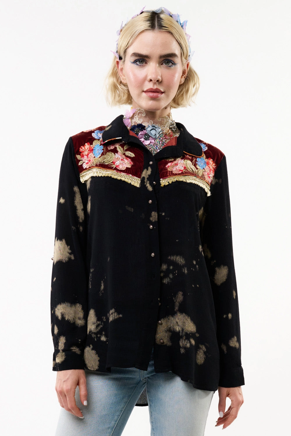 Miss Texas Shirt By Aratta Fashion Statement High Neckline