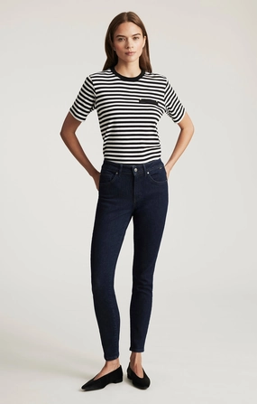 Fray Resistant Hem TESS SKINNY IN RINSE FLEX BLUE
