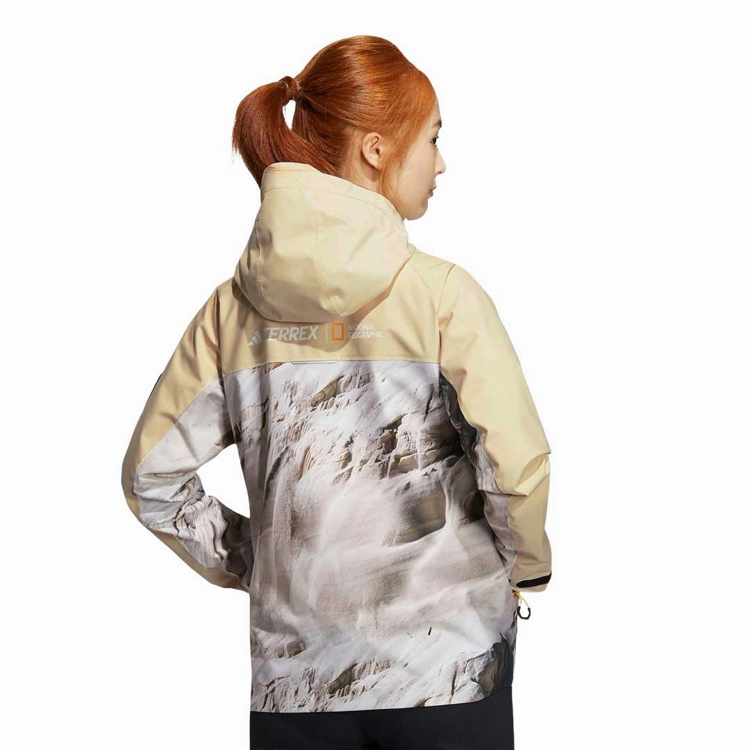 Clean Minimal Look Adjustable Fit Design adidas - Women's Terrex National Geographic Rain.Rdy Jacket (IC1991)