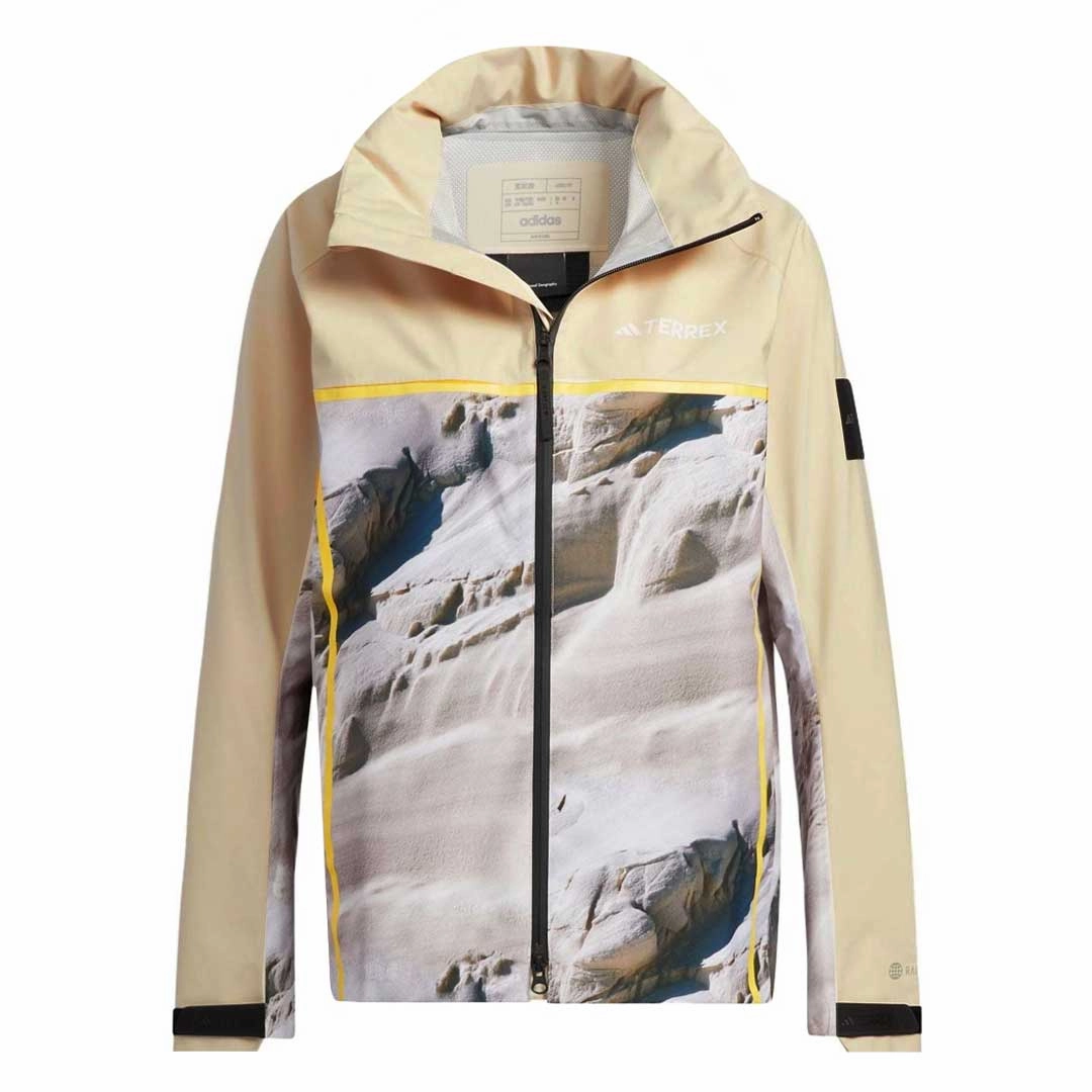 adidas - Women's Terrex National Geographic Rain.Rdy Jacket (IC1991) Non Irritating Lining