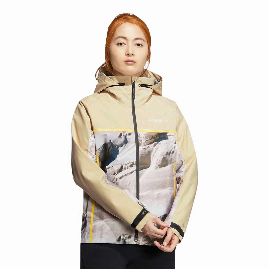 Quilted Stitching adidas - Women's Terrex National Geographic Rain.Rdy Jacket (IC1991)