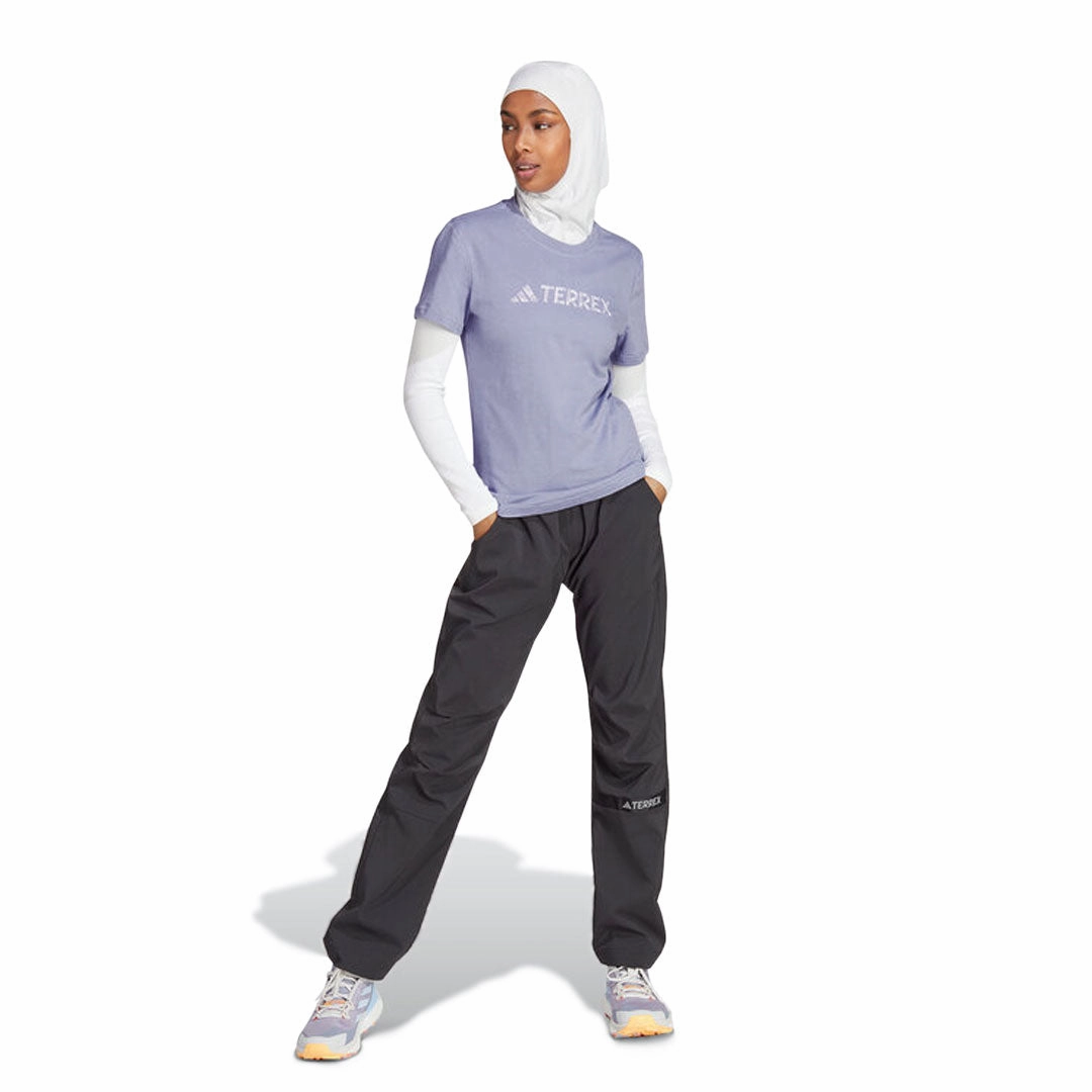 Flexible Elasticity Versatile Daily Layer adidas - Women's Terrex Classic Logo T-Shirt (HY4049)
