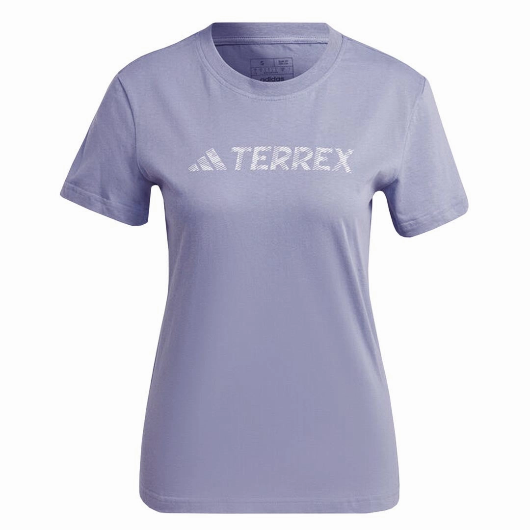 adidas - Women's Terrex Classic Logo T-Shirt (HY4049) Heat Sealed Seams Cross Ventilation Panels