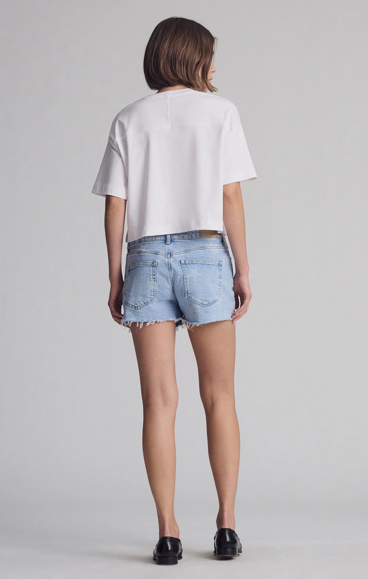 ROSIE BOYFRIEND SHORTS IN STAR DENIM Quick Pocket Access Quick Dry Fabric