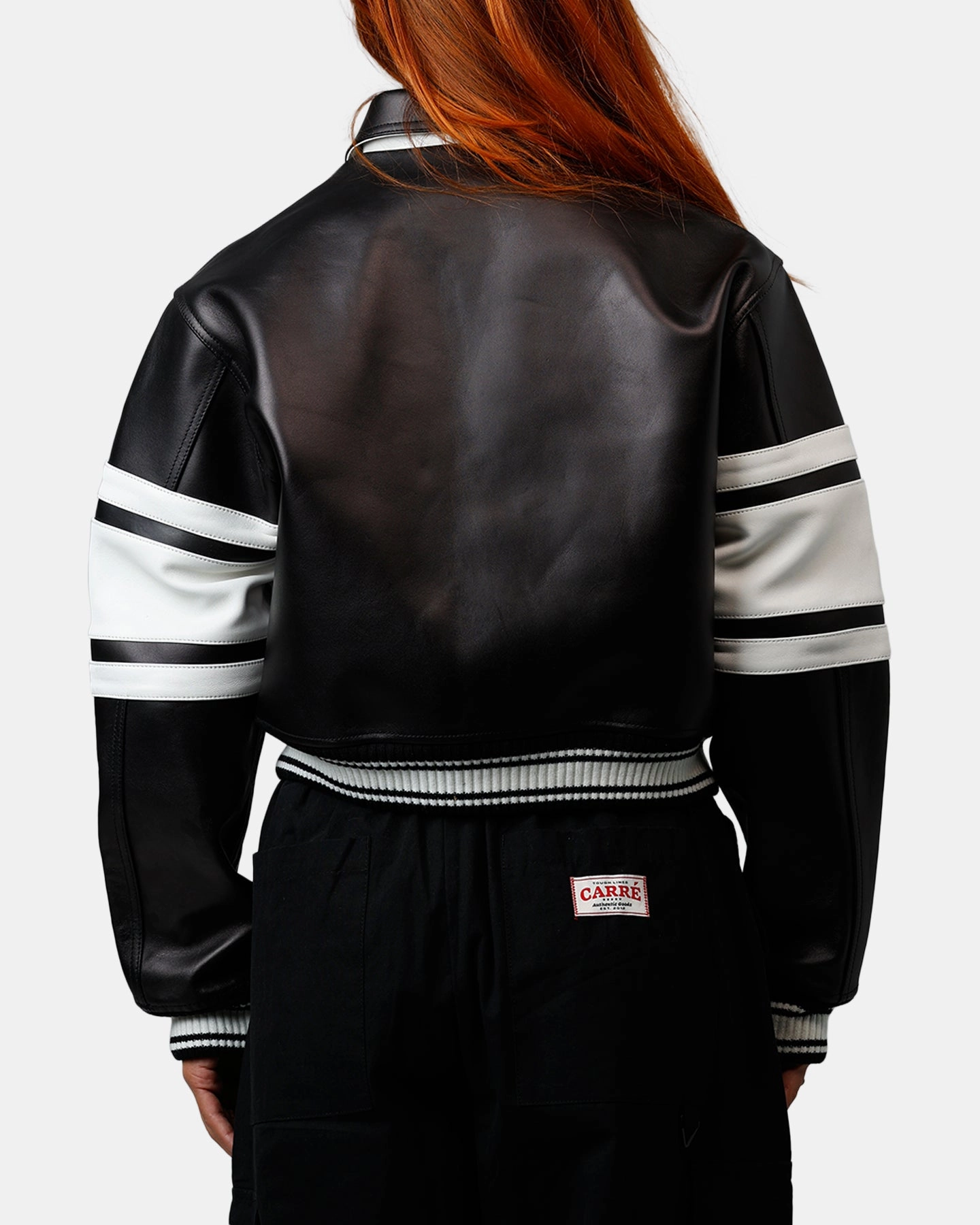 Roll up sleeves Avirex Women's Cropped Legend Jacket Black