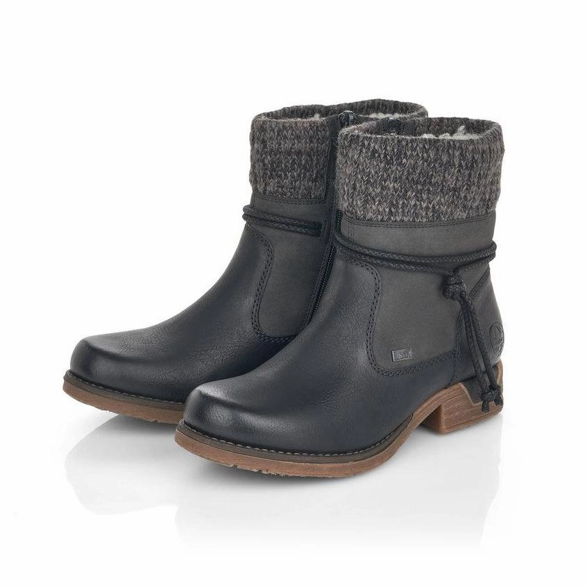 Picnic Rieker Women's 79688-00 Waterproof Black Leather