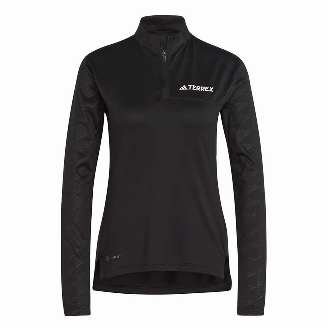 Windproof Construction Heat Resistant Fabric adidas - Women's Terrex Multi Half-Zip Long Sleeve T-Shirt (HM4016)