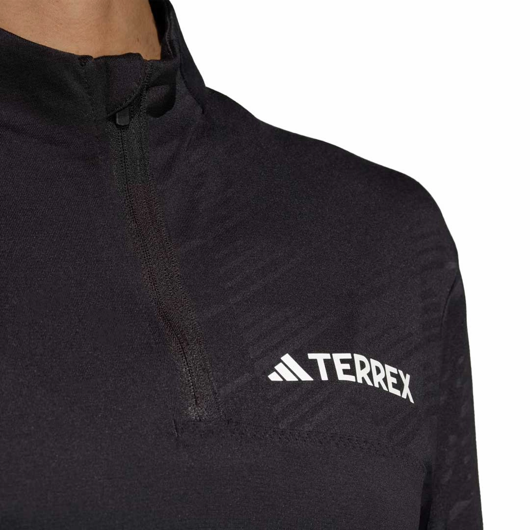 adidas - Women's Terrex Multi Half-Zip Long Sleeve T-Shirt (HM4016) Adjustable Cuff