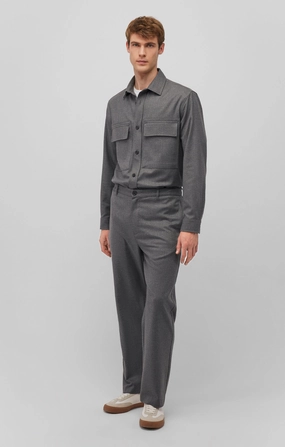 STRAIGHT LEG PANTS IN DARK GREY MELANGE Chilly Layering Weekend Comfort