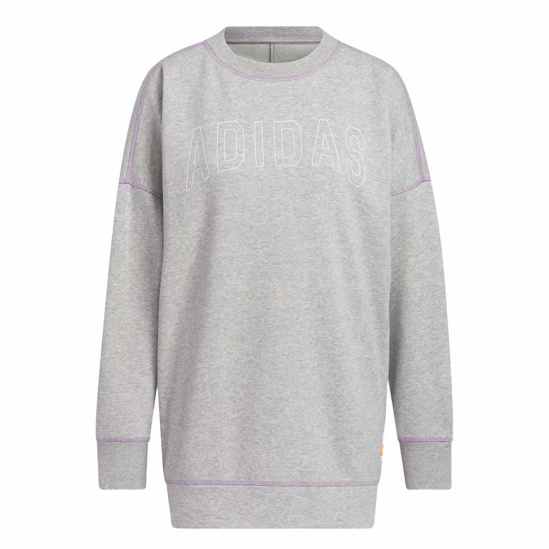 adidas - Women's Sport Statement Boyfriend Crew Sweatshirt (IC1645) Frictionless Inner Layer