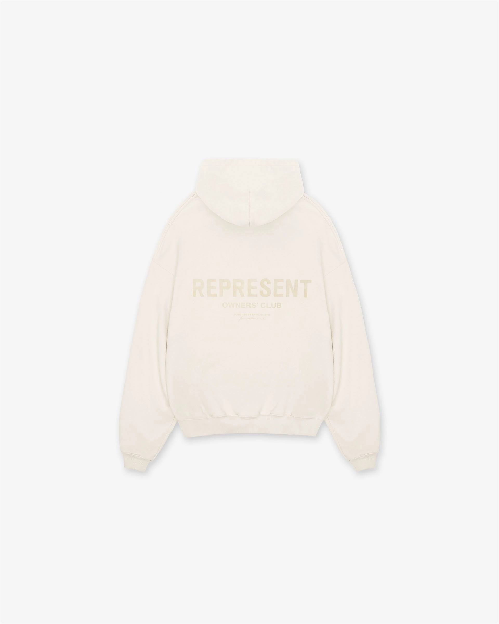 Represent Owners Club Hoodie - Buttercream Classic Street Adjustable features