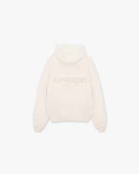 Represent Owners Club Hoodie - Buttercream Classic Street Adjustable features