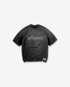 Textured Surface Durable Collar Construction Represent X Iron Maiden Infinite Dreams T-Shirt - Aged Black