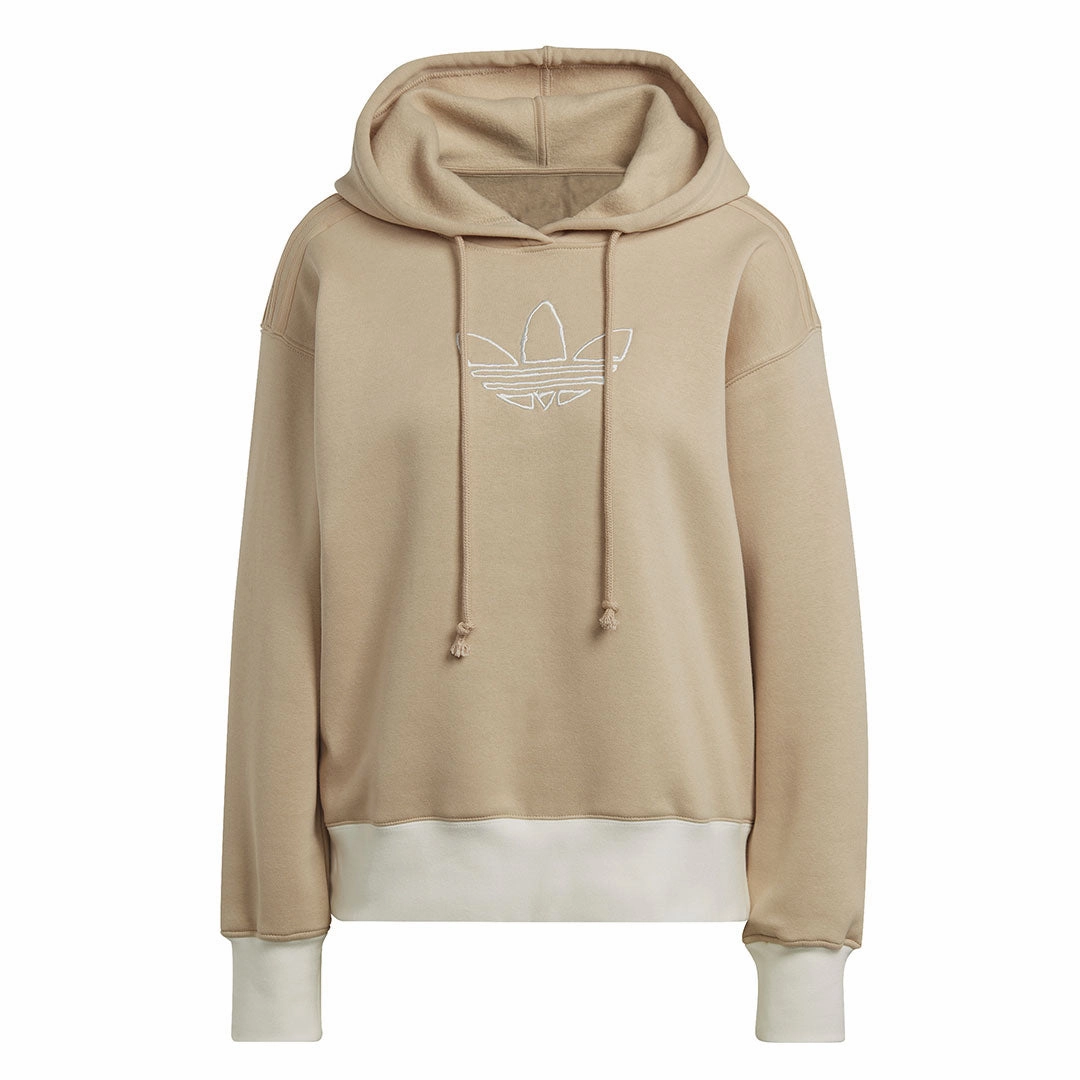 Eco Friendly Production Clean Minimal Look adidas - Women's Trefoil Graphic Embroidery Hoodie (HM1637)