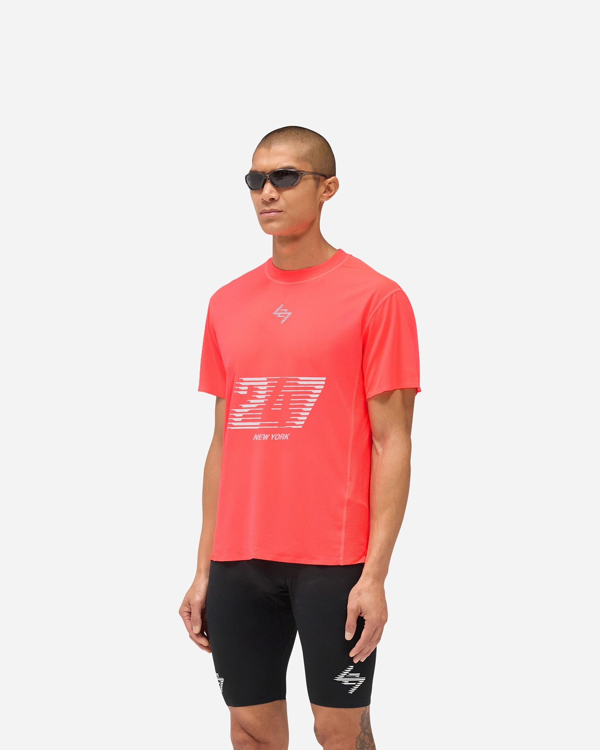 247 New York T-Shirt - Pink thermal Low Profile Silhouette