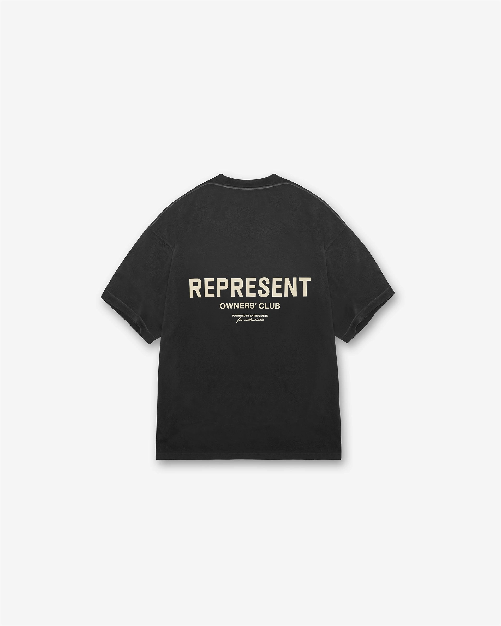 Represent Owners Club T-Shirt - Aged Black Light Stretch Casual Style Wear