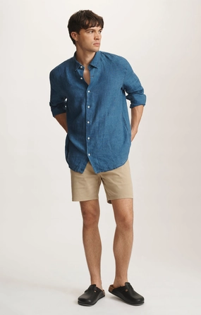NATE SHORTS IN KHAKI CASUAL TWILL beach goers