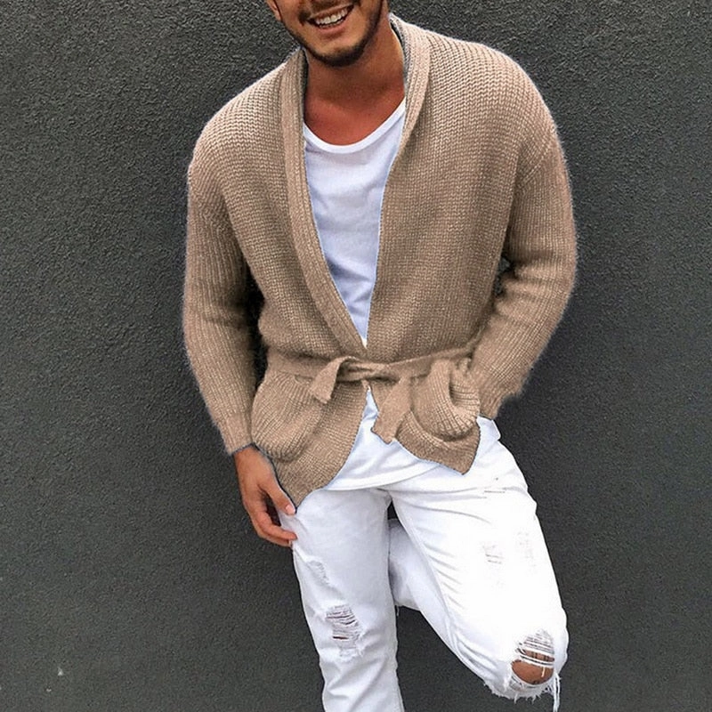 Chill Friendly Versatile Layered West Louis? Designer Knitted Cardigan