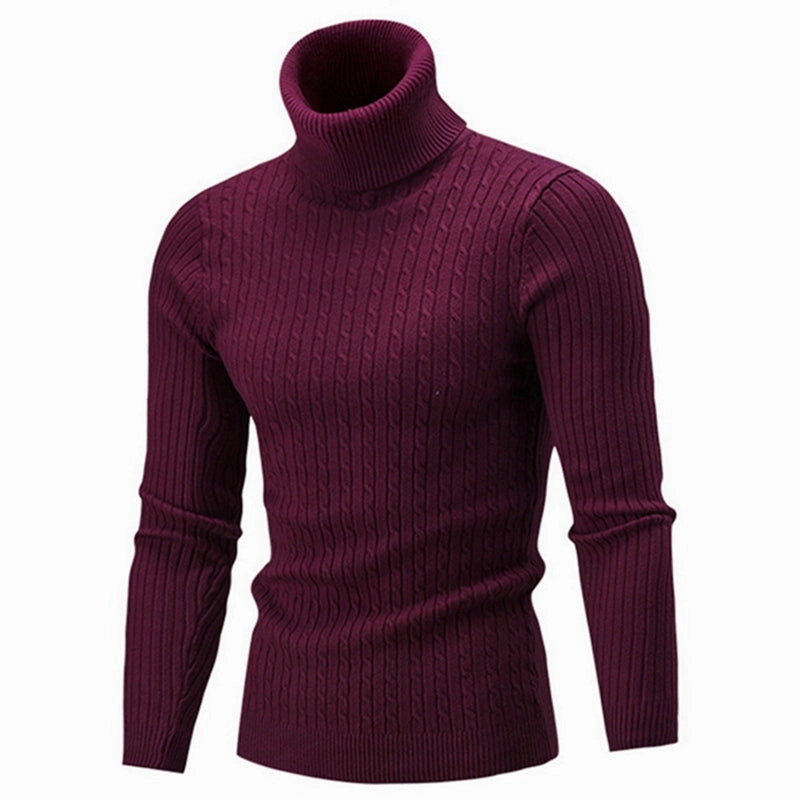 West Louis? Turtleneck Solid Casual Sweater Layer Comfort