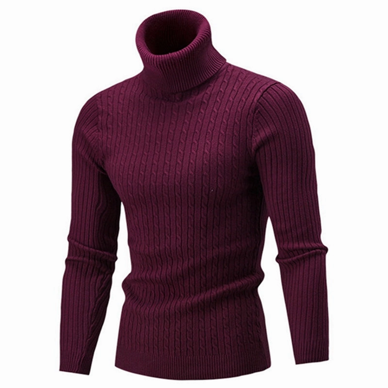 West Louis? Turtleneck Solid Casual Sweater Indoor Layer Cold Trend