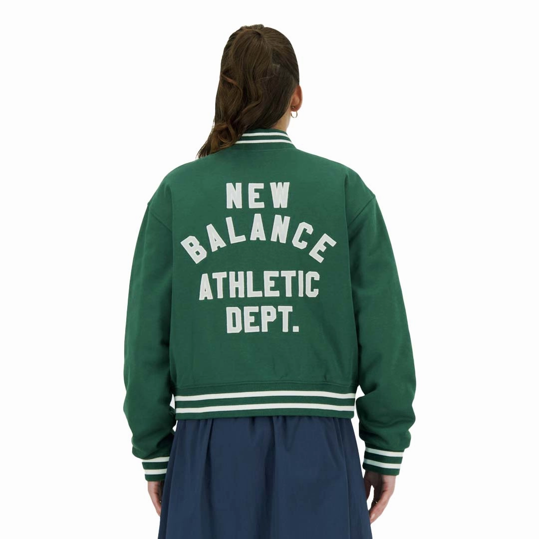 Adjustable Hood Odor Resistant Lining New Balance - Women's Greatest Hits Varsity Jacket (WJ41509 NWG)