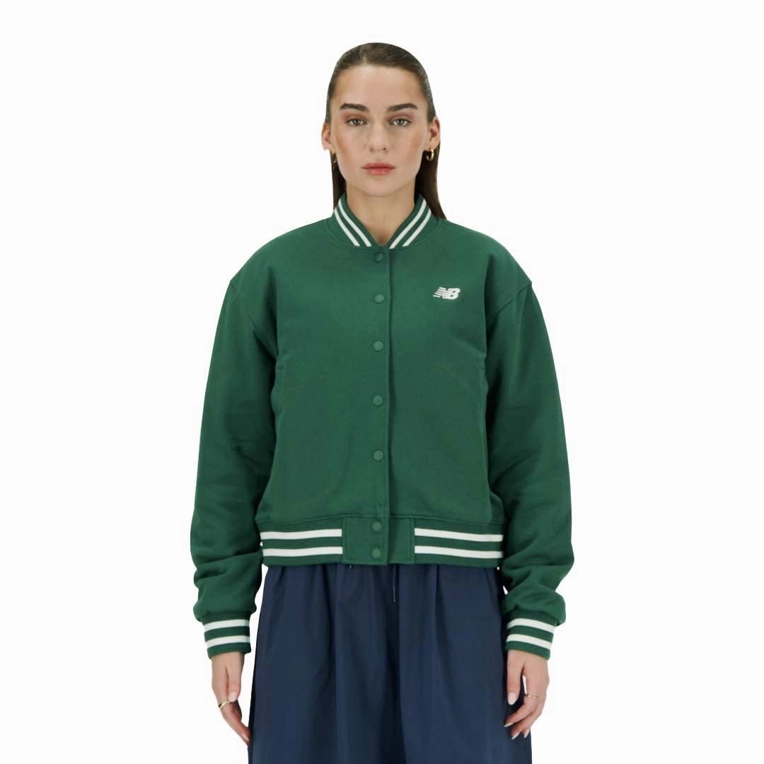 New Balance - Women's Greatest Hits Varsity Jacket (WJ41509 NWG) Very Cold TemperatureRegulating