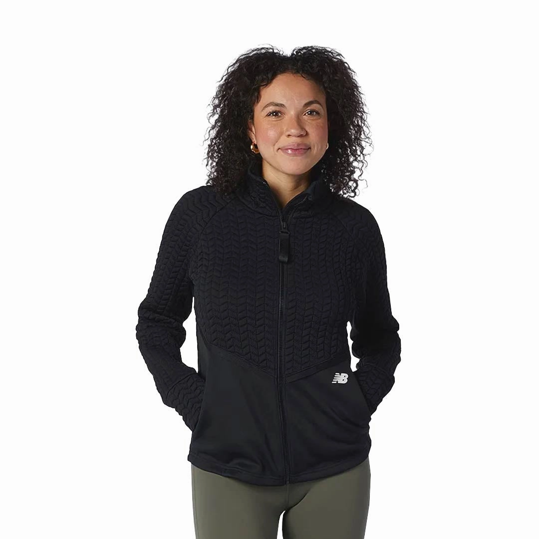 QuickDry Fabric New Balance - Women's Heat Loft Athletic Jacket (WJ13118 BK)