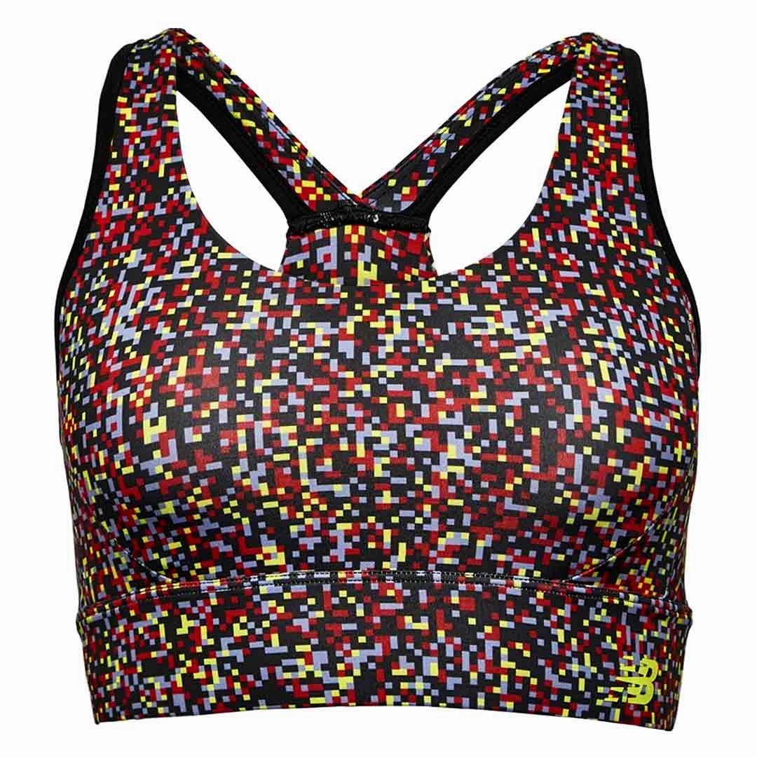New Balance - Women's Tech Training Printed Sports Bra (WB21471 HYW) Basic Travel Fit