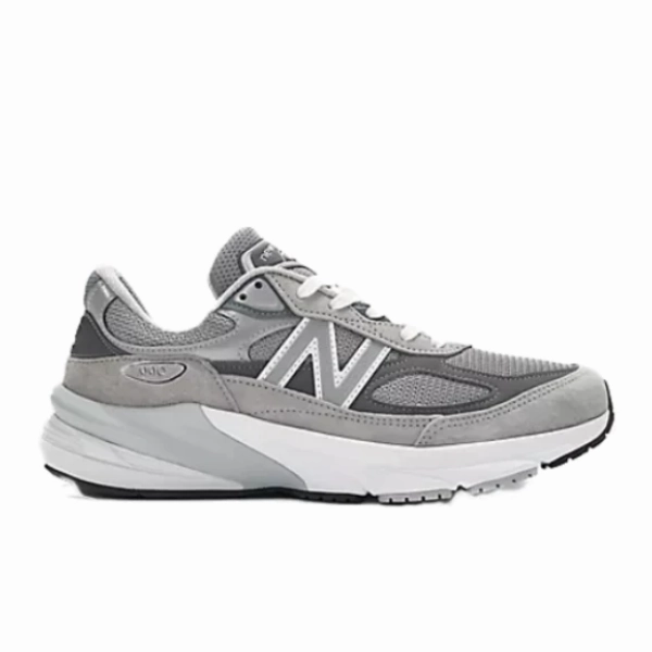 New Balance Women's 990 v6 Wide Grey recycled content shoes running in the cold shoes
