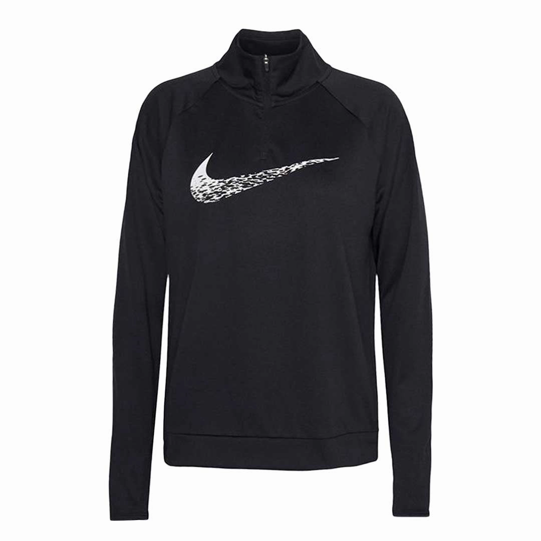 Heat Resistant Fabric Nike - Women's Dri-Fit Swoosh Running Midlayer Top (DM7769 010)