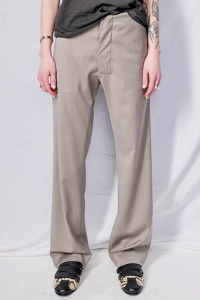 Ergonomic Cut Lightweight Fit No.205 Grey Rainsystem Summer Wool Tailored Trousers