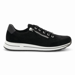 Shock   Absorbing Midsole Urban Ready Ara Women's Oleanna Black Puntikid Suede