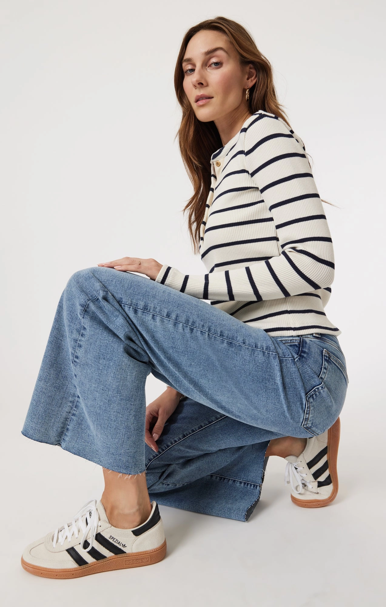 PALOMA WIDE LEG IN LIGHT BRUSHED TRIBECA Easy Essentials Outdoor Adventure Stylish Family Style