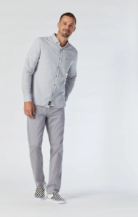ZACH STRAIGHT LEG PANTS IN GRAPHITE TWILL Neutral Fit