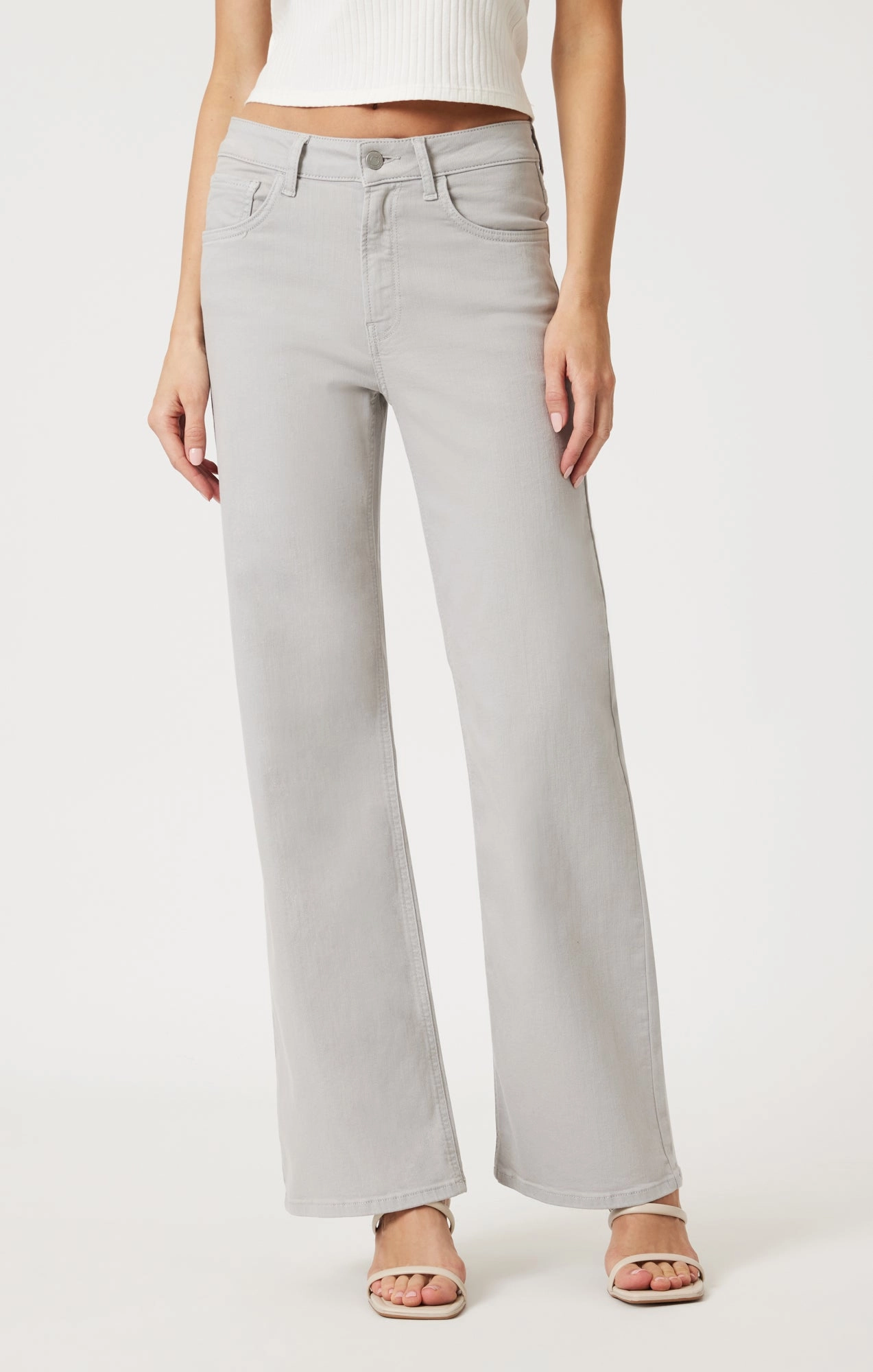 Neutral Tones ALENA WIDE LEG IN MIRAGE GRAY FLEX BLUE