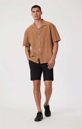 NOAH SHORTS IN BLACK LUXE TWILL Comfort Flex Wear Slim Fit Wear