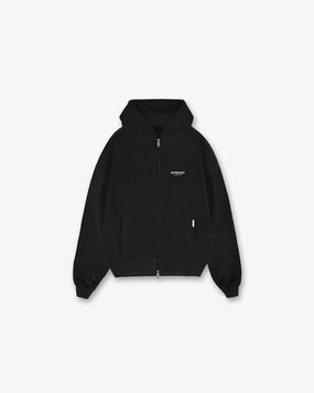 Squirrel like Breathable mesh Represent Owners Club Zip Hoodie - Black
