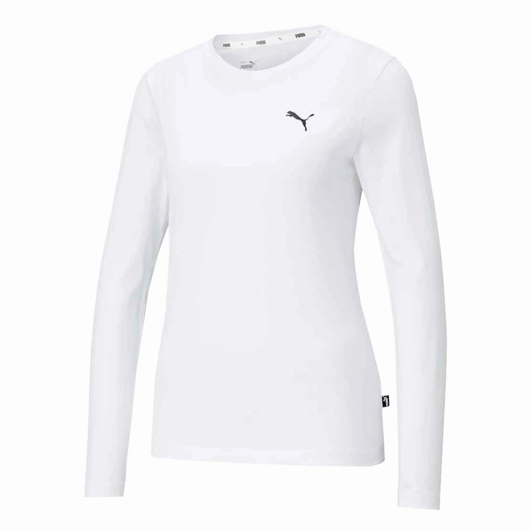 Puma - Women's Essentials Long Sleeve T-Shirt (586782 52) SeamSealed Edges Moisture Wicking Lining