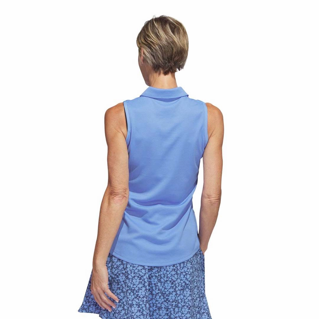 Recycled Textile Sun Protective Fabric adidas - Women's Textured Sleeveless Golf Polo (HT1257)