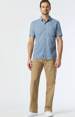 MAX WIDE LEG IN BRITISH KHAKI TWILL Sport Fit Simple Comfort