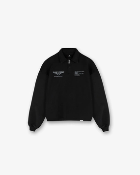 Durable Edge Binding Team Rep Quarter Zip - Jet Black