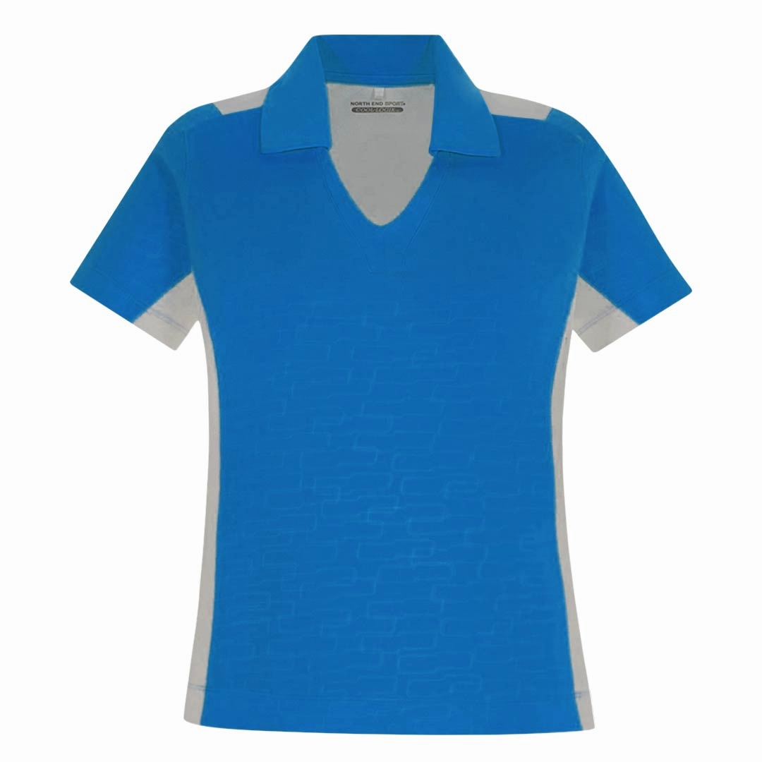 North End - Women's Embossed Print Polo (78691 447) Adjustable Cuff Design