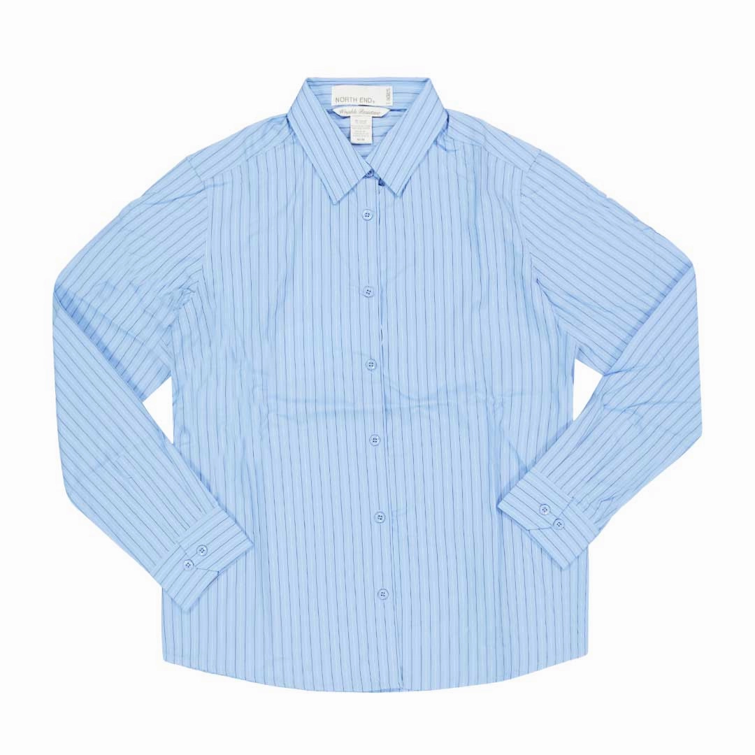 Moisture Wicking Layer North End - Women's Wrinkle Resistant Cotton Blend Striped Shirt (77044 708)