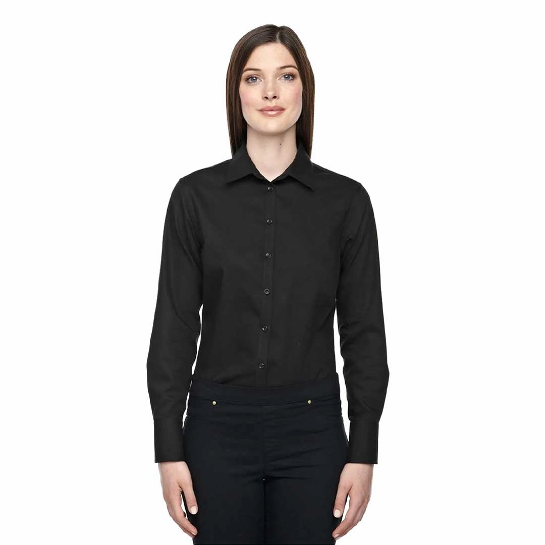 Multi Layer Design North End Sport - Women's Wrinkle Free Cotton Taped Shirt (78673 703)