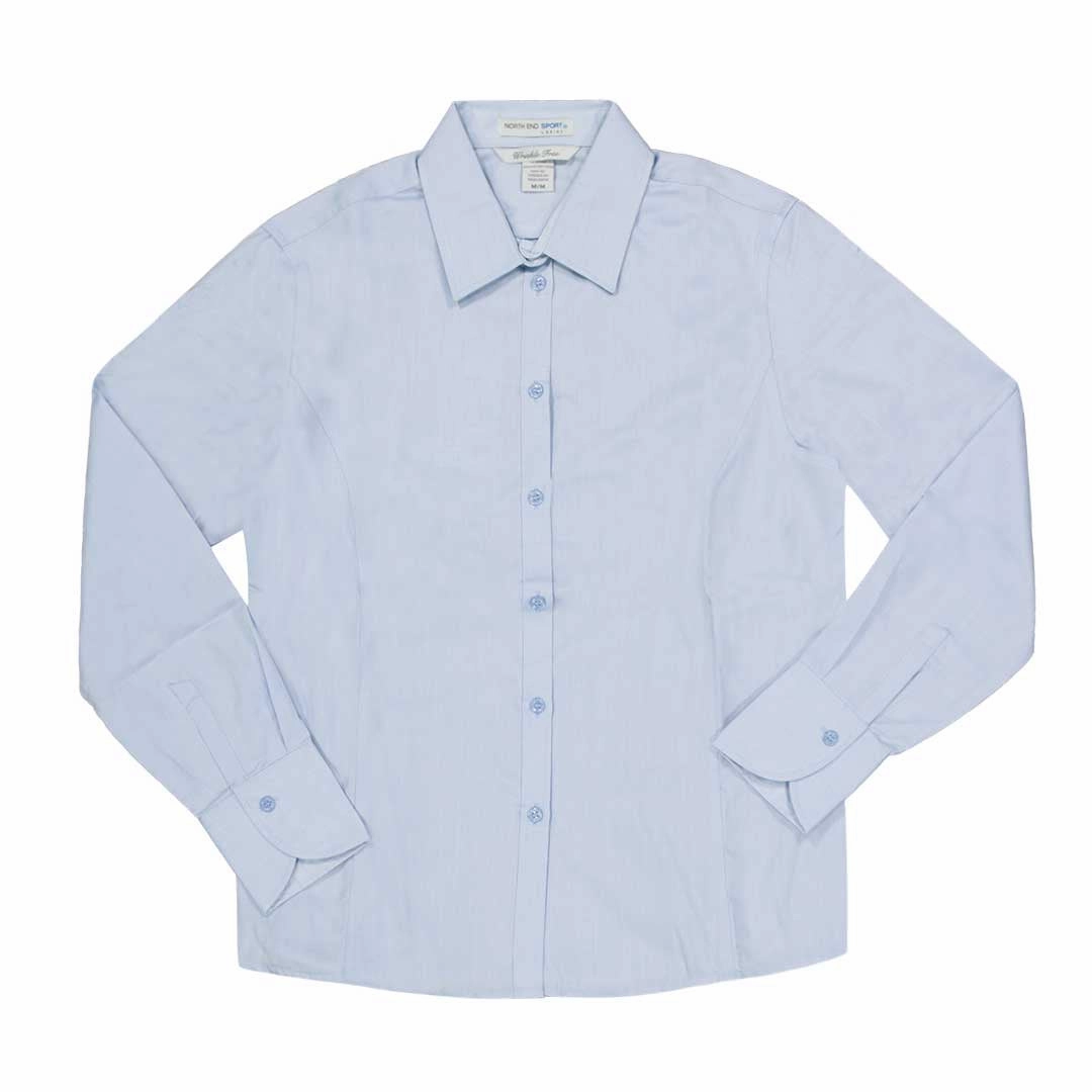 Layered Collar Design North End Sport - Women's Wrinkle Free Dobby Shirt (78673 808)