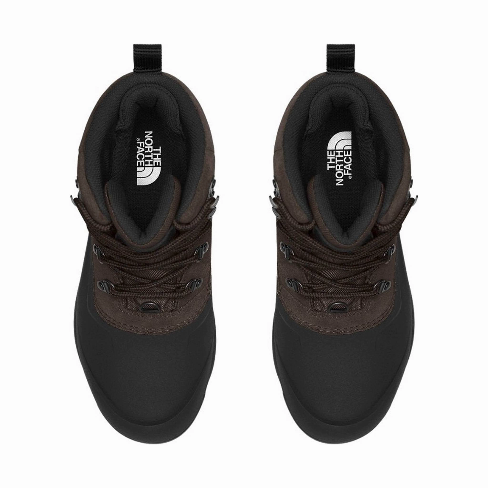 North Face Men's Chilkat V Lace Waterproof Winter Boots - Coffee Brown/TNF Black Flexible Frame Daily Walks Practical Style