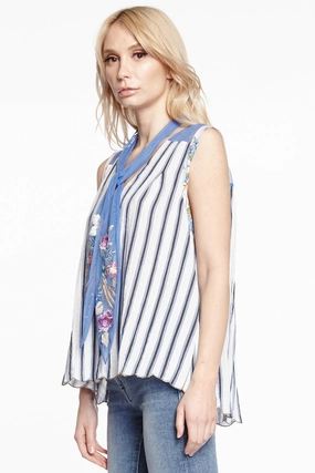 Not An Easy One Sleeveless Top HighNeckline Double Faced Jersey Knit