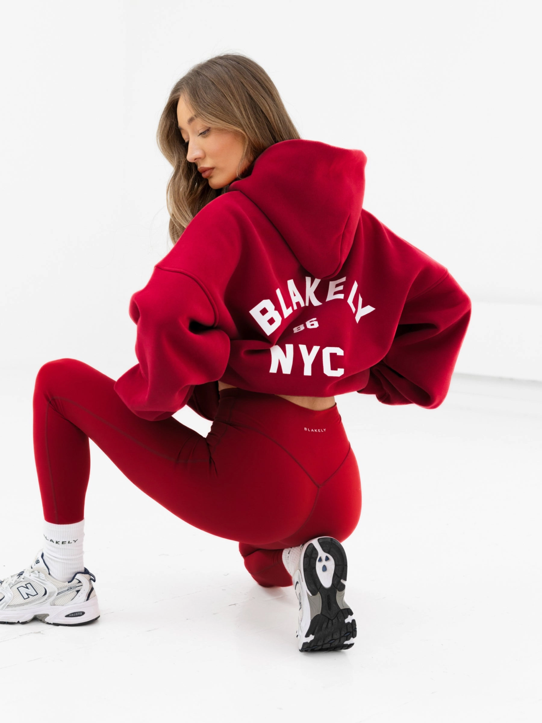 NYC Oversized Hoodie - Cherry Red Breathable Design Fit Hanukkah wear