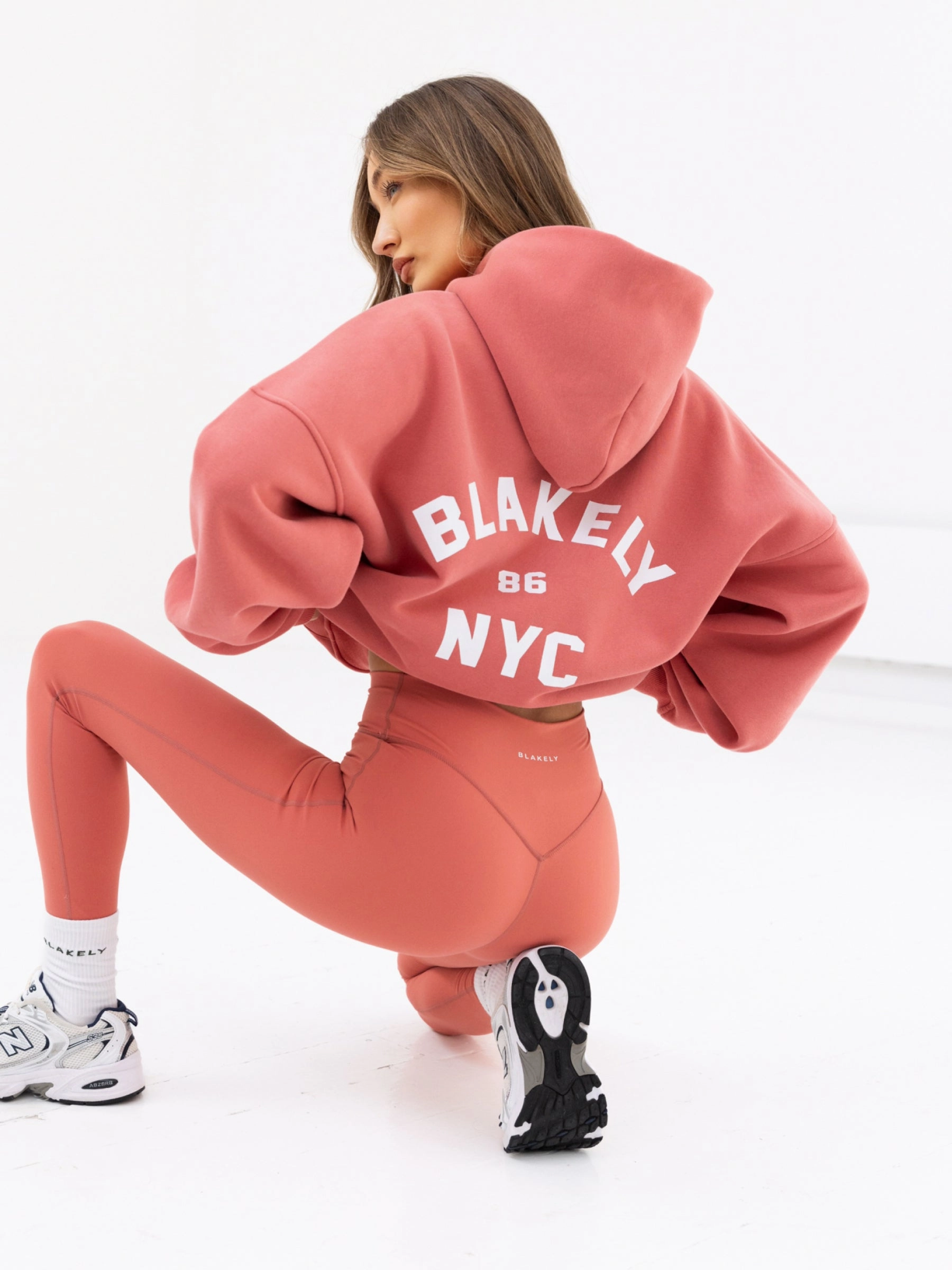 NYC Oversized Hoodie - Sunrise Coral Outdoor Energy Activewear